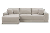 Next-Gen Gaucho Gray 3-Piece Left Arm Facing Chaise Sectional by Ashley at Eve Furniture