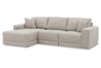 Next-Gen Gaucho Gray 3-Piece Left Arm Facing Chaise Sectional by Ashley at Eve Furniture