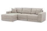Next-Gen Gaucho Gray 3-Piece Left Arm Facing Chaise Sectional by Ashley at Eve Furniture