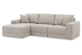 Next-Gen Gaucho Gray 3-Piece Left Arm Facing Chaise Sectional by Ashley at Eve Furniture