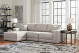 Next-Gen Gaucho Gray 3-Piece Left Arm Facing Chaise Sectional by Ashley at Eve Furniture