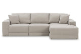 Next-Gen Gaucho Gray 3-Piece Right Arm Facing Chaise Sectional by Ashley at Eve Furniture