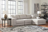 Next-Gen Gaucho Gray 3-Piece Right Arm Facing Chaise Sectional by Ashley at Eve Furniture