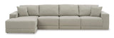 Next-Gen Gaucho Gray 4-Piece Left Arm Facing Chaise Sectional by Ashley at Eve Furniture
