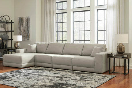 Next-Gen Gaucho Gray 4-Piece Left Arm Facing Chaise Sectional by Ashley at Eve Furniture