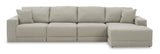 Next-Gen Gaucho Gray 4-Piece Right Arm Facing Chaise Sectional by Ashley at Eve Furniture