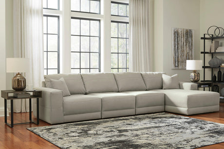 Next-Gen Gaucho Gray 4-Piece Right Arm Facing Chaise Sectional by Ashley at Eve Furniture