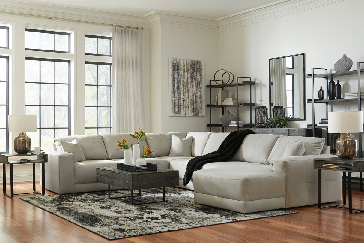 Next-Gen Gaucho Gray 6-Piece Right Arm Facing Chaise Sectional by Ashley at Eve Furniture