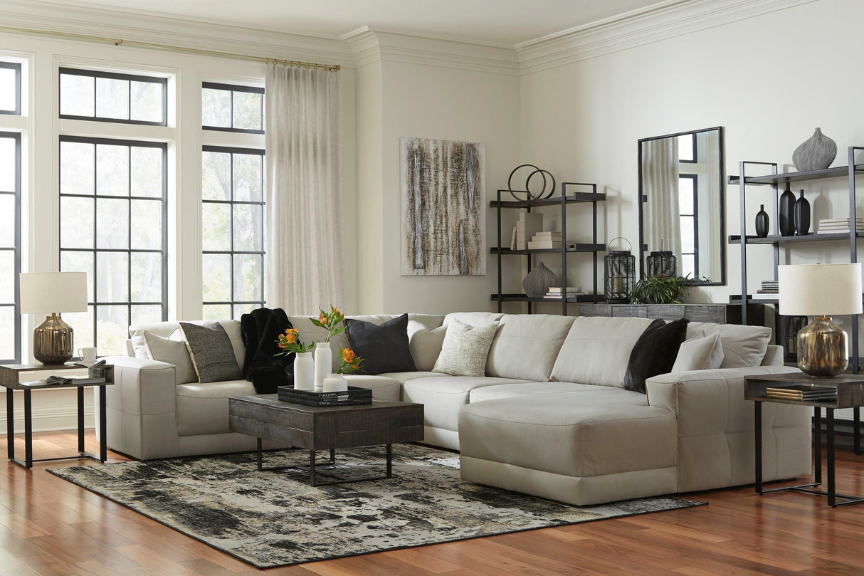 Next-Gen Gaucho Gray 6-Piece Right Arm Facing Chaise Sectional by Ashley at Eve Furniture