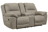 Next-Gen Gaucho Putty Manual Reclining Loveseat with Console by Ashley at Eve Furniture