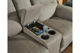 Next-Gen Gaucho Putty Power Reclining Loveseat with Console by Ashley at Eve Furniture
