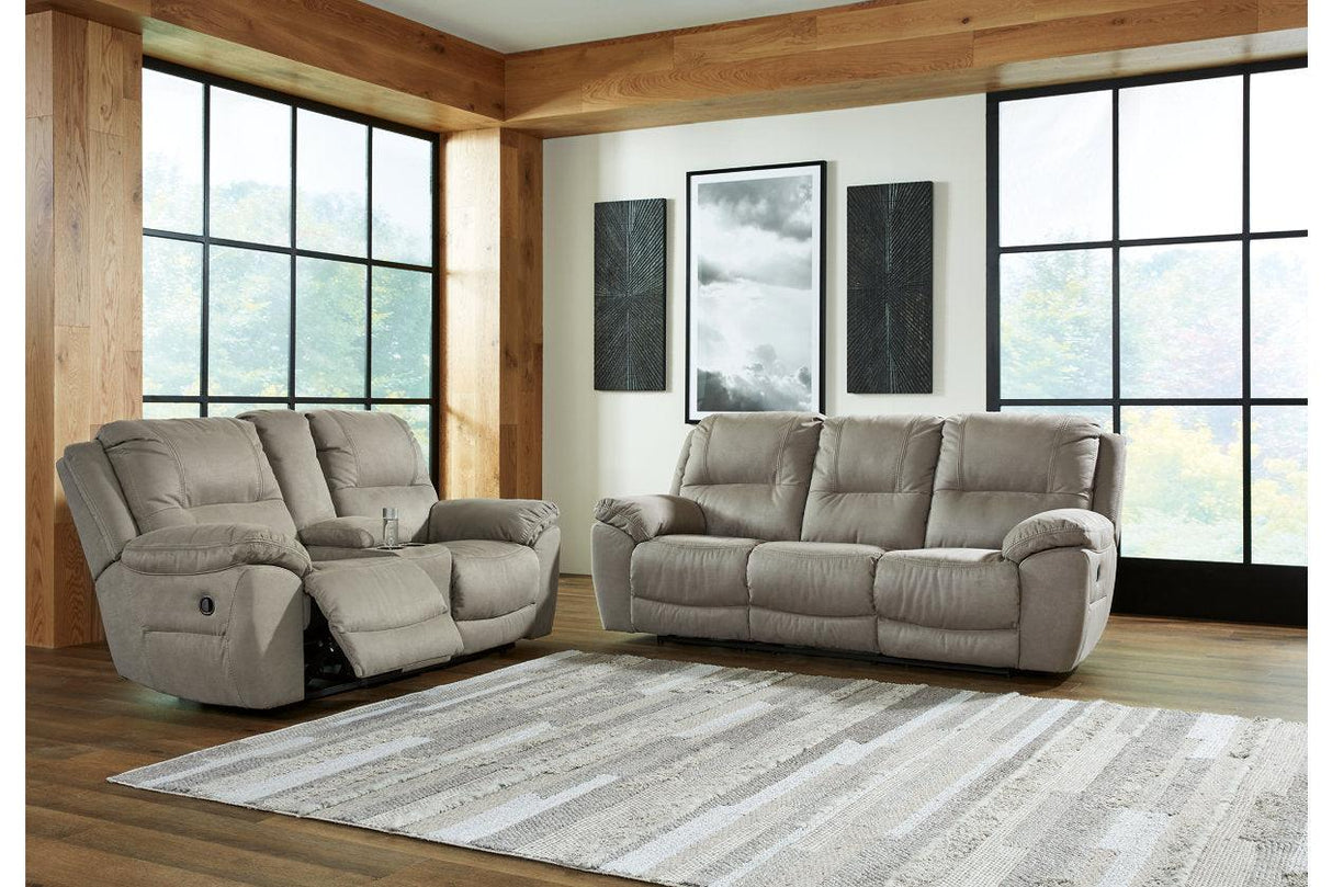 Next-Gen Gaucho Putty Reclining Sofa and Loveseat by Ashley at Eve Furniture