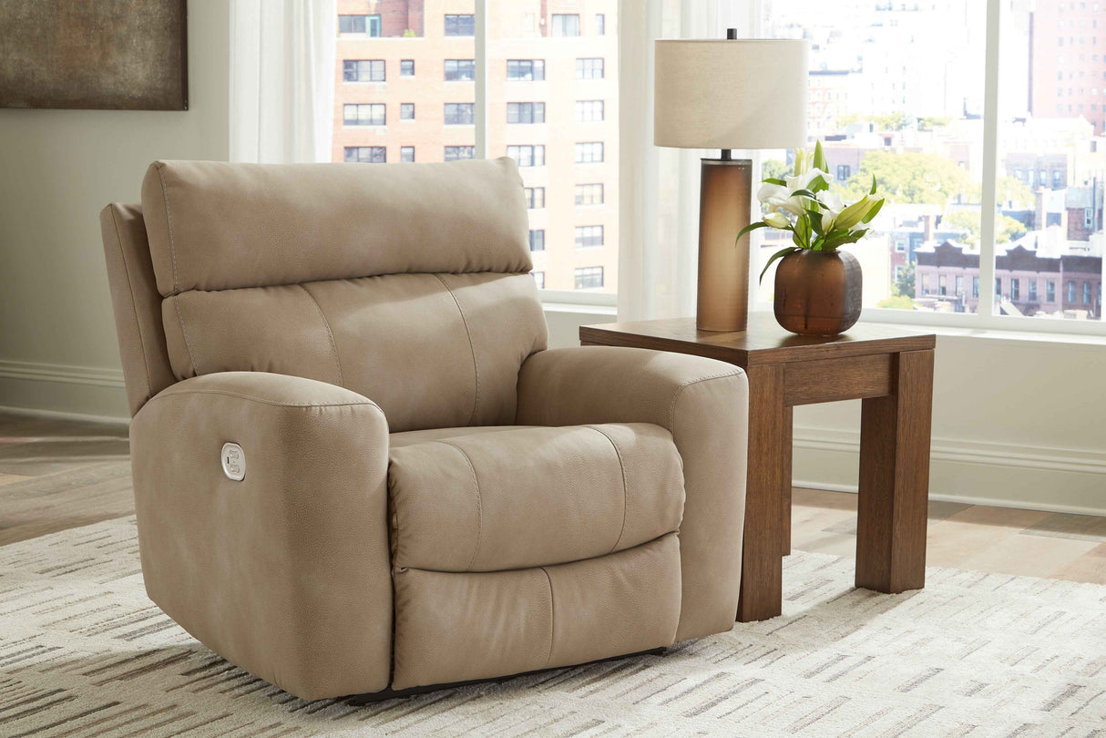 Next-Gen Sand DuraPella Power Reclining Living Room Set with Console by Ashley at Eve Furniture