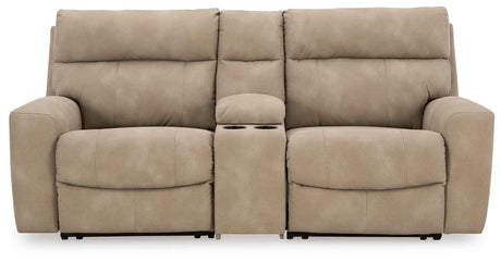 Next-Gen Sand DuraPella Power Reclining Living Room Set with Console by Ashley at Eve Furniture