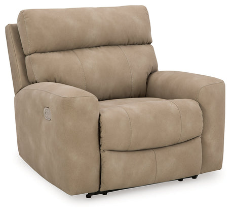Next-Gen Sand DuraPella Power Reclining Sofa & Loveseat by Ashley at Eve Furniture