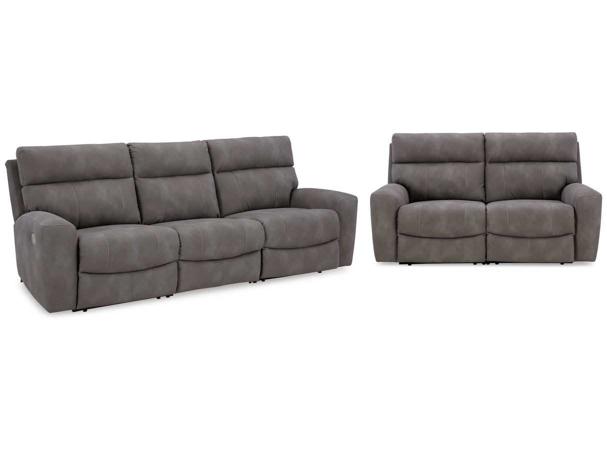 Next-Gen Slate DuraPella Sofa and Loveseat by Ashley at Eve Furniture