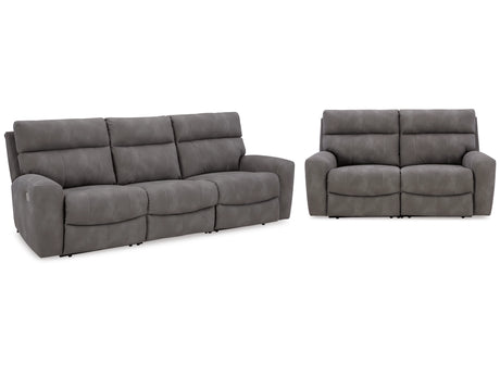 Next-Gen Slate DuraPella Sofa and Loveseat by Ashley at Eve Furniture