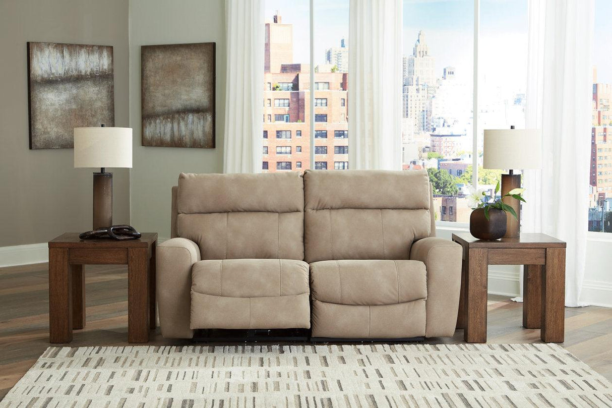 Next-Gen DuraPella Sand Power Reclining Loveseat by Ashley at Eve Furniture