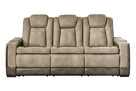 Next-Gen DuraPella Sand Dual Power Reclining Sofa by Ashley at Eve Furniture