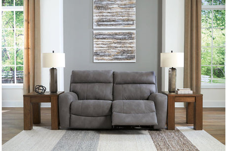Next-Gen DuraPella Slate 2-Piece Power Reclining Sectional Loveseat by Ashley at Eve Furniture