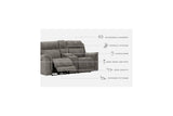 Next-Gen DuraPella Slate Dual Power Reclining Loveseat with Console by Ashley at Eve Furniture