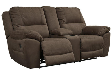 Next-Gen Gaucho Espresso Manual Reclining Loveseat with Console by Ashley at Eve Furniture