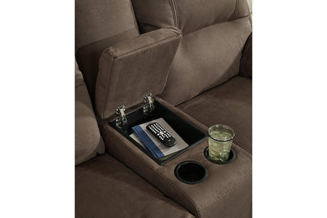 Next-Gen Gaucho Espresso Manual Reclining Loveseat with Console by Ashley at Eve Furniture