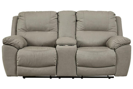 Next-Gen Gaucho Putty Power Reclining Loveseat with Console by Ashley at Eve Furniture