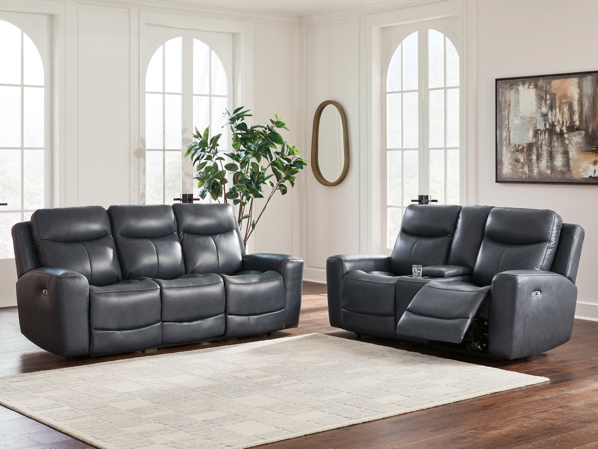 Next Move Admiral Power Reclining Sofa and Loveseat by Ashley at Eve Furniture