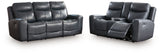 Next Move Admiral Power Reclining Sofa and Loveseat by Ashley at Eve Furniture