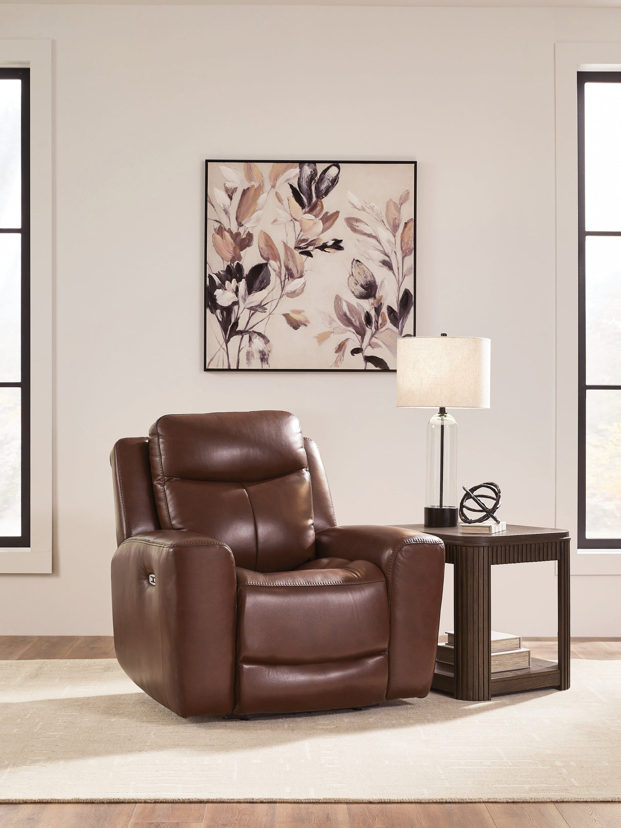 Next Move Mahogany Power Recliner by Ashley at Eve Furniture