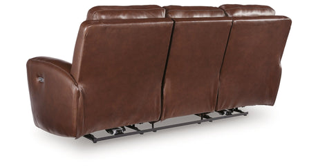 Next Move Mahogany Power Reclining Sofa by Ashley at Eve Furniture