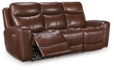 Next Move Mahogany Power Reclining Sofa by Ashley at Eve Furniture