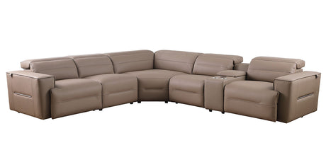 Nexus Brown 6-Piece Power Reclining Sectional by New Era Innovations at Eve Furniture