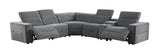 Nexus Dark Grey Fabric Power Reclining Sectional by New Era Innovations at Eve Furniture