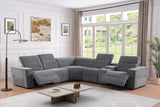 Nexus Dark Grey Fabric Power Reclining Sectional by New Era Innovations at Eve Furniture