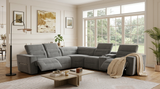 Nexus Dark Grey Fabric Power Reclining Sectional by New Era Innovations at Eve Furniture