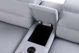 Nexus Light Blue 6-Piece Power Reclining Sectional by New Era Innovations at Eve Furniture