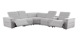 Nexus Light Grey Fabric Power Reclining Sectional by New Era Innovations at Eve Furniture