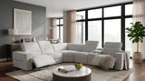 Nexus Light Grey Fabric Power Reclining Sectional by New Era Innovations at Eve Furniture