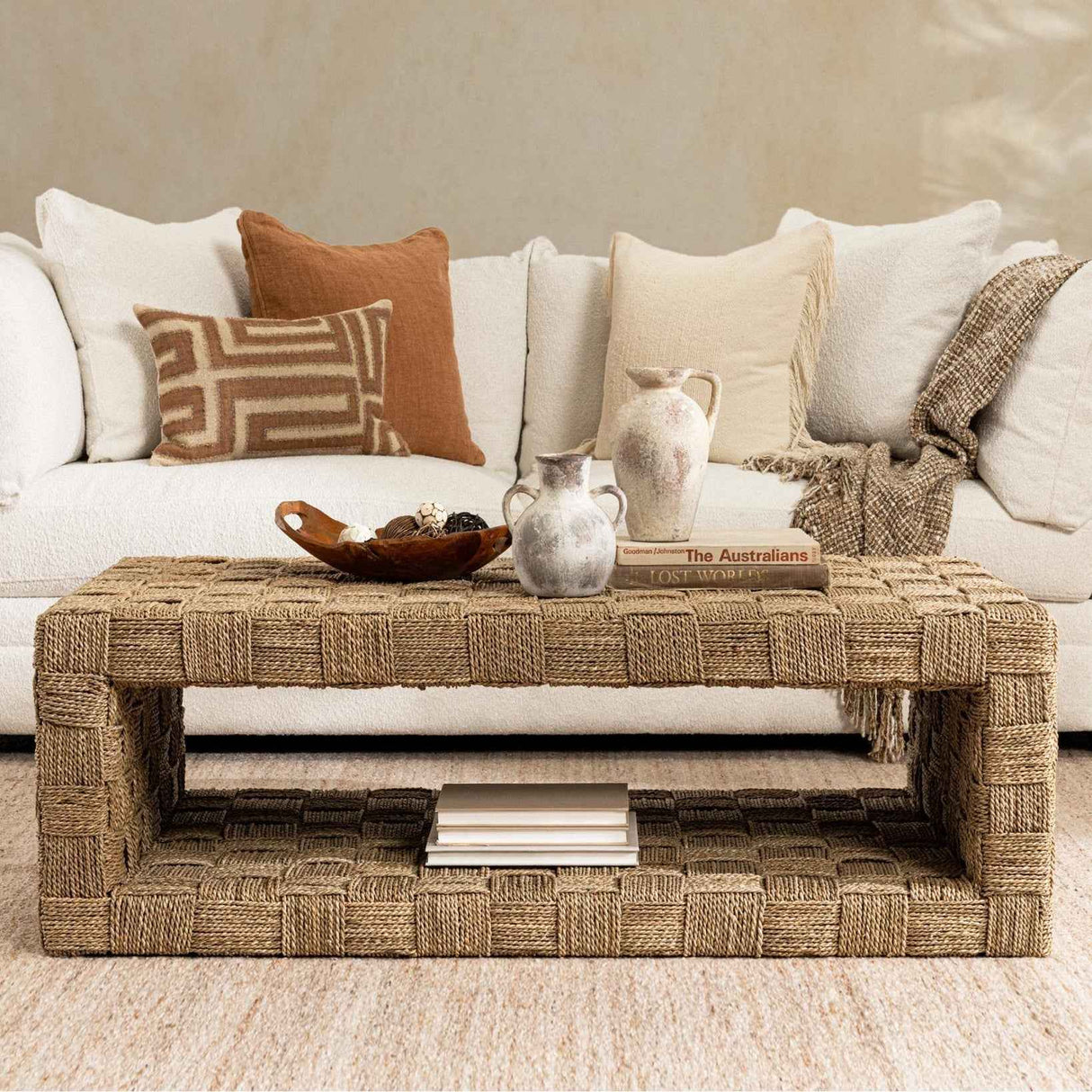 Neyla Natural Coffee Table by Classic Home at Eve Furniture