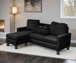 Neymar Black Reversible Sectional by Happy Homes at Eve Furniture