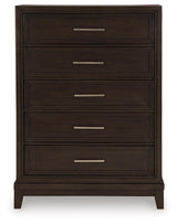 Neymorton Dark Grayish Brown Chest of Drawers by Ashley at Eve Furniture