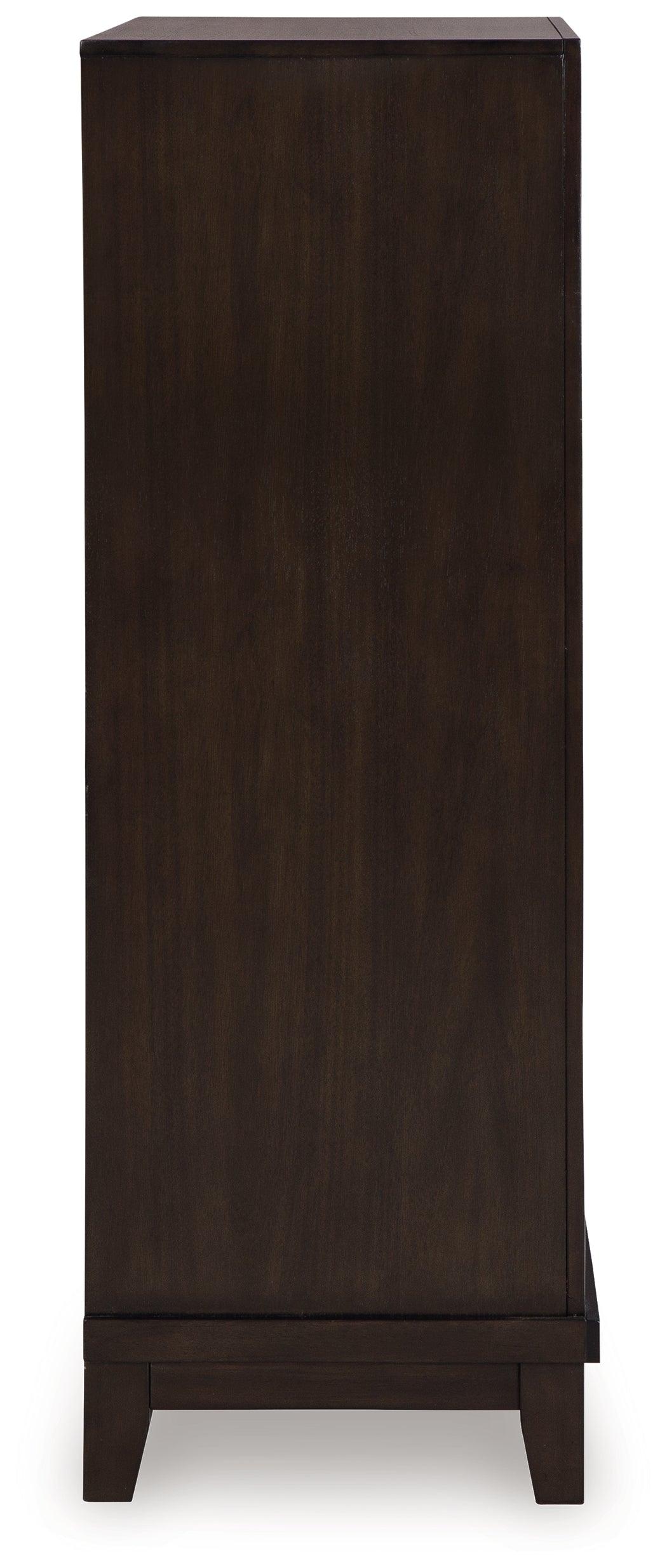 Neymorton Dark Grayish Brown Chest of Drawers by Ashley at Eve Furniture