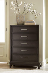Neymorton Dark Grayish Brown Chest of Drawers by Ashley at Eve Furniture