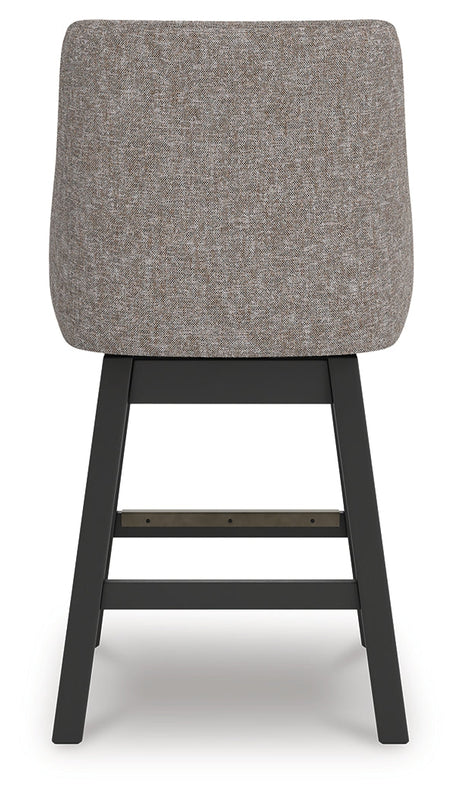 Neymorton Dark Grayish Brown Counter Height Barstool, Set of 2 by Ashley at Eve Furniture