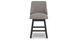 Neymorton Dark Grayish Brown Counter Height Barstool, Set of 2 by Ashley at Eve Furniture