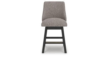 Neymorton Dark Grayish Brown Counter Height Barstool, Set of 2 by Ashley at Eve Furniture