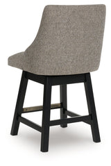 Neymorton Dark Grayish Brown Counter Height Barstool, Set of 2 by Ashley at Eve Furniture