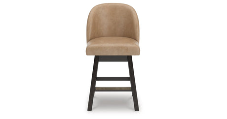 Neymorton Dark Grayish Brown Counter Height Barstool, Set of 2 by Ashley at Eve Furniture